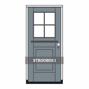 Achterdeur Stroobos 1 - houten achterdeur uit eigen productie incl. houten kozijn